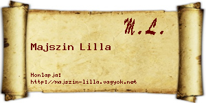 Majszin Lilla névjegykártya